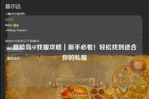 冒险岛SF找服攻略|新手必看!轻松找到适合你的私服