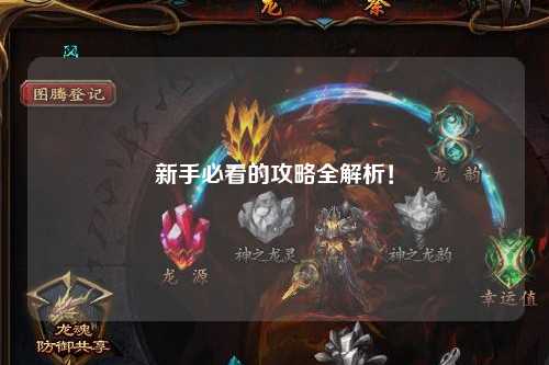 新手必看的攻略全解析!