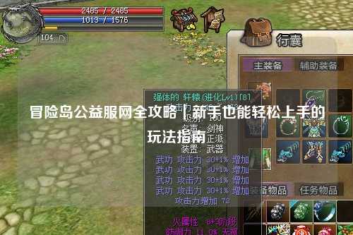 冒险岛公益服网全攻略|新手也能轻松上手的玩法指南