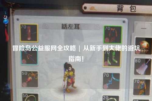冒险岛公益服网全攻略 | 从新手到大佬的避坑指南！