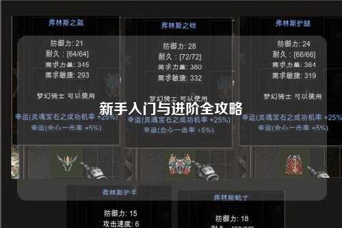 新手入门与进阶全攻略