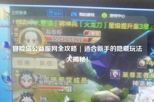 冒险岛公益服网全攻略 | 适合新手的隐藏玩法大揭秘!