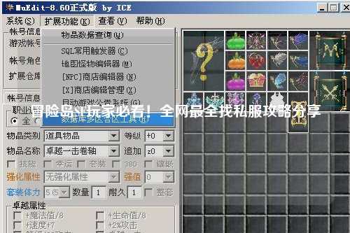 冒险岛SF玩家必看!全网最全找私服攻略分享✨