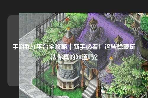 手游私SF平台全攻略｜新手必看！这些隐藏玩法你真的知道吗？