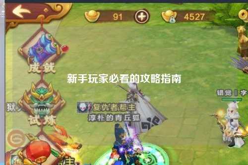 新手玩家必看的攻略指南