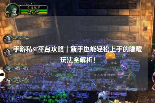 手游私SF平台攻略｜新手也能轻松上手的隐藏玩法全解析！