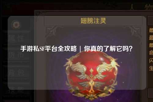 手游私SF平台全攻略 | 你真的了解它吗?
