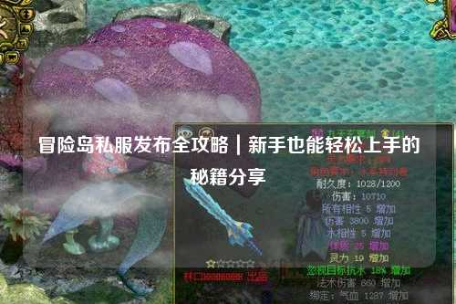 冒险岛私服发布全攻略|新手也能轻松上手的秘籍分享✨
